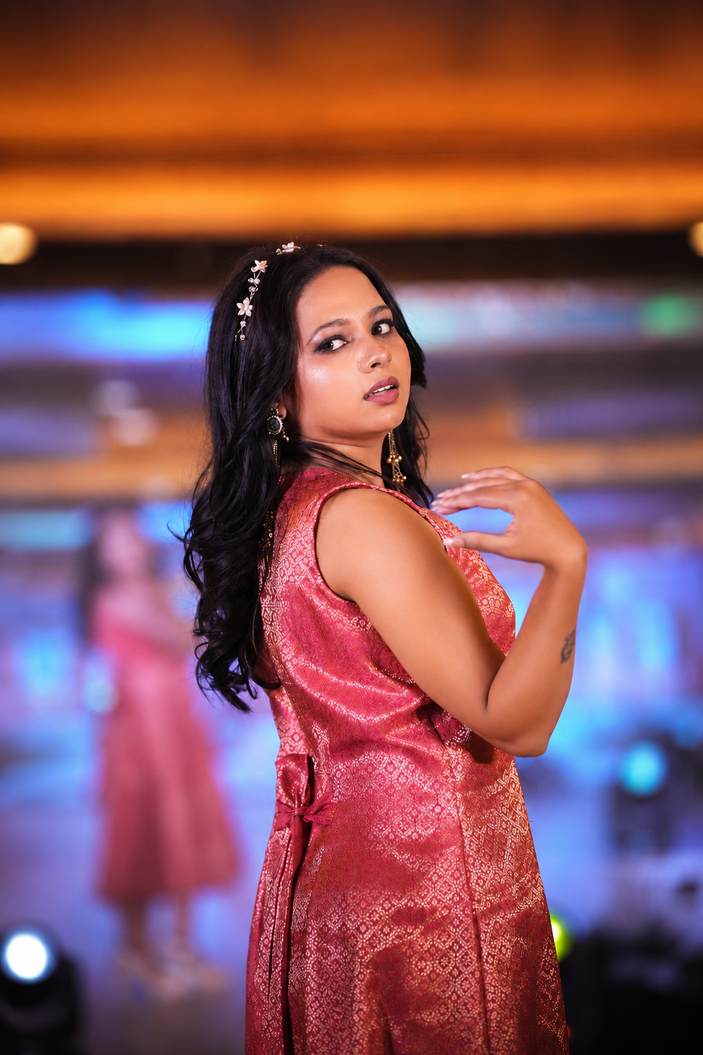 The Royal Rose – Banarasi Brocade indo western Dress.