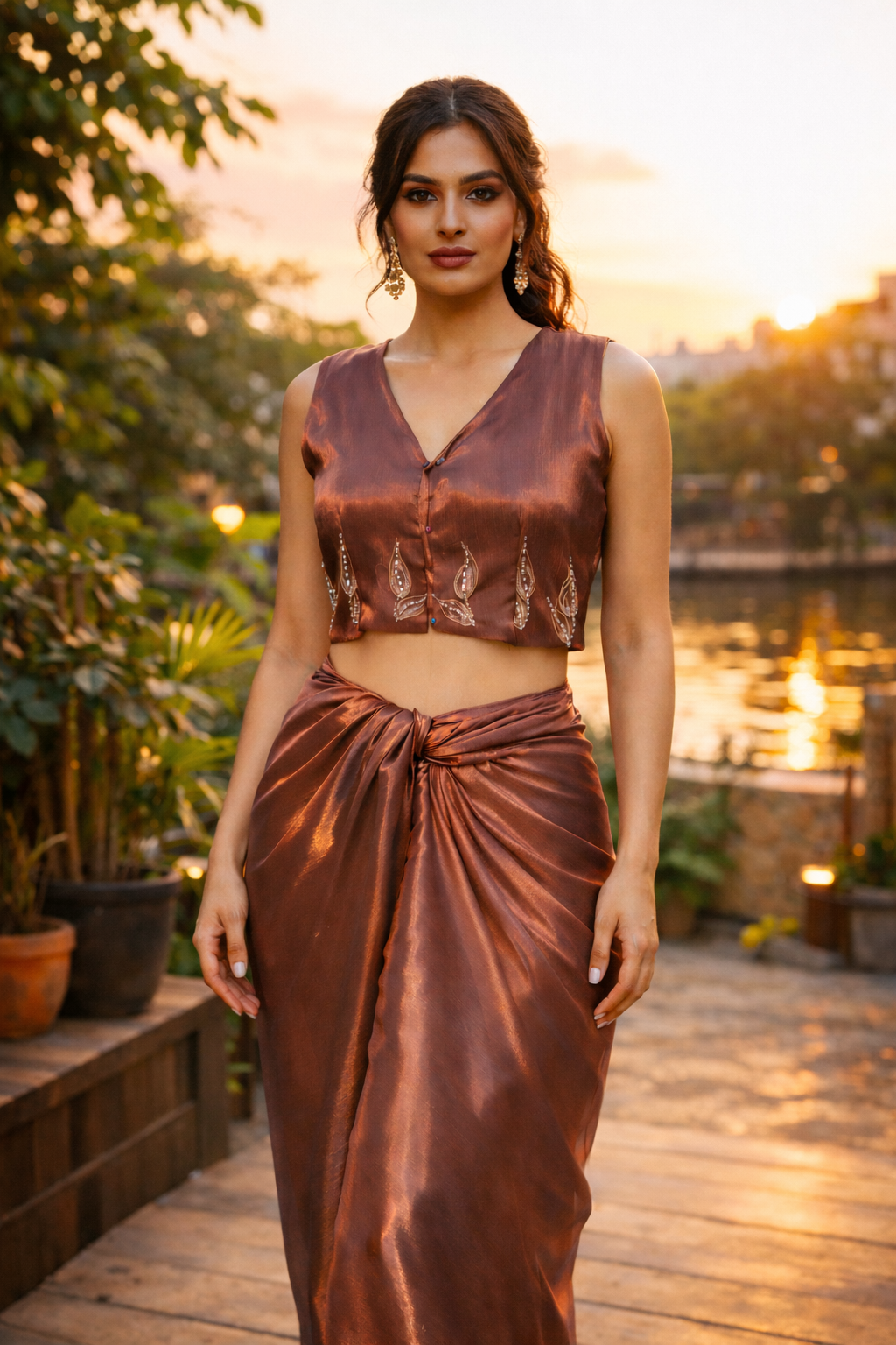 Tāmra Drape Set – Copper Draped Co-ord