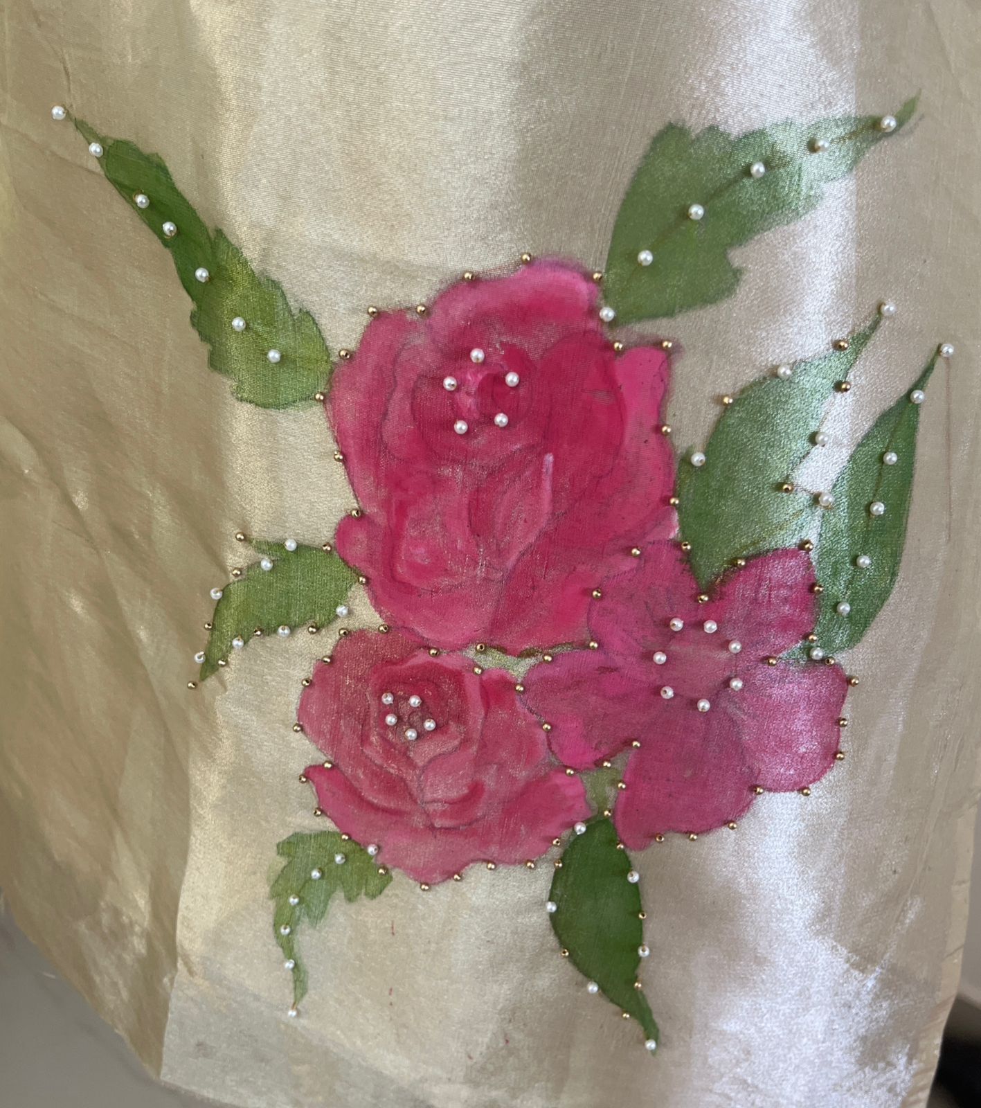 Kashvi - Hand-painted tissue kurti top